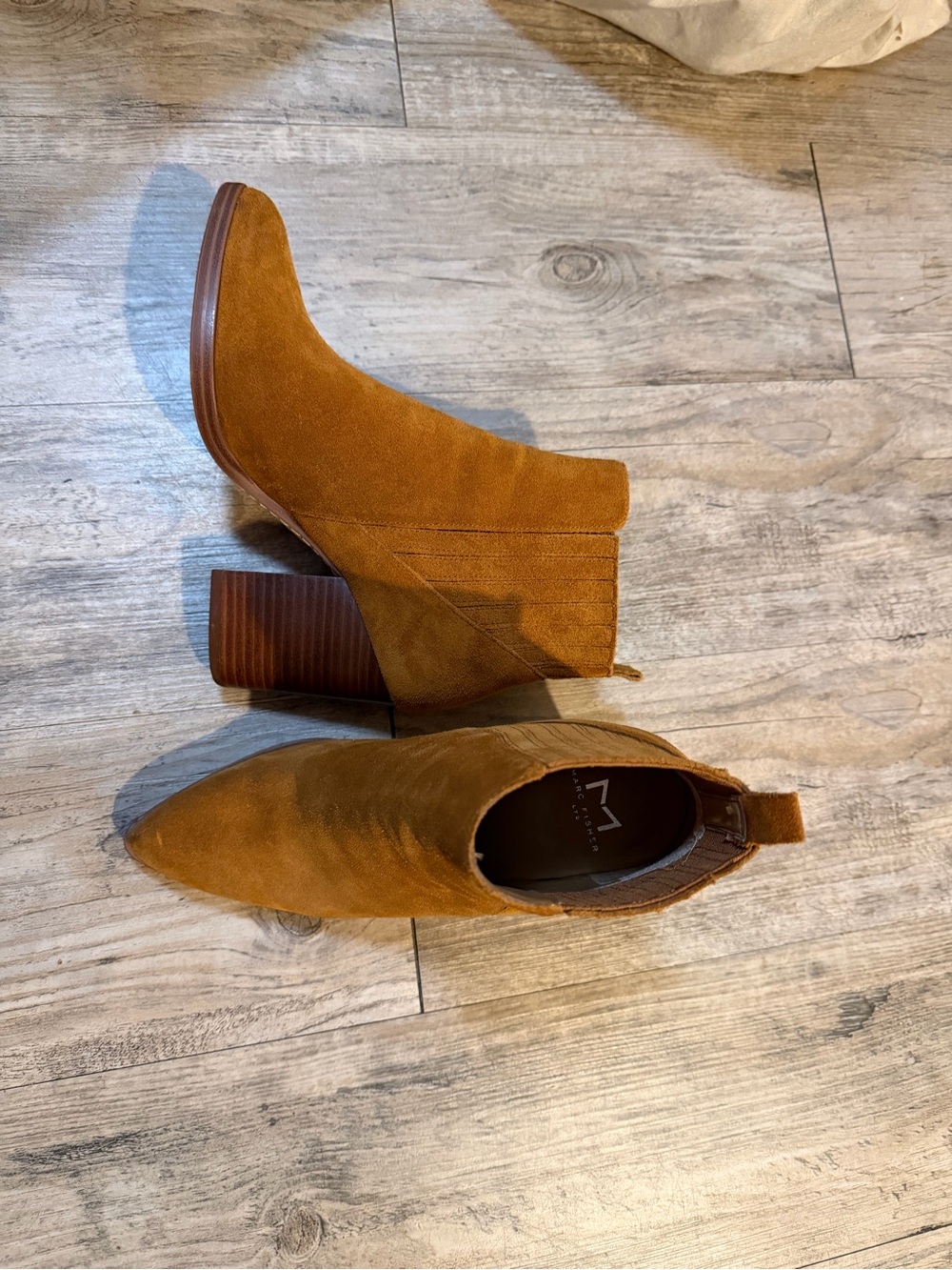 Marc fisher cognac booties